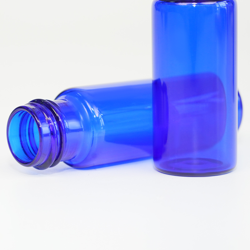 Vial de vidrio azul Vial de vidrio azul