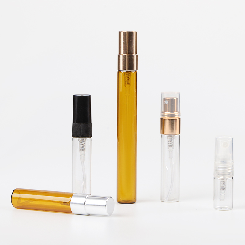 Mini botellas pulverizadoras de vidrio ámbar Mini botellas pulverizadoras de vidrio ámbar