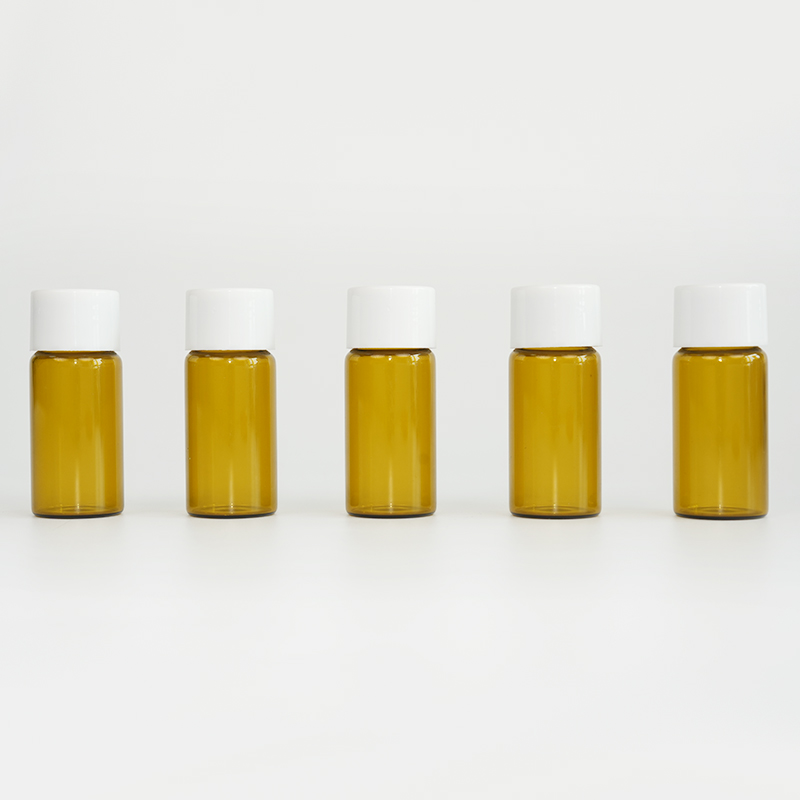 Vial tubular de vidrio ámbar