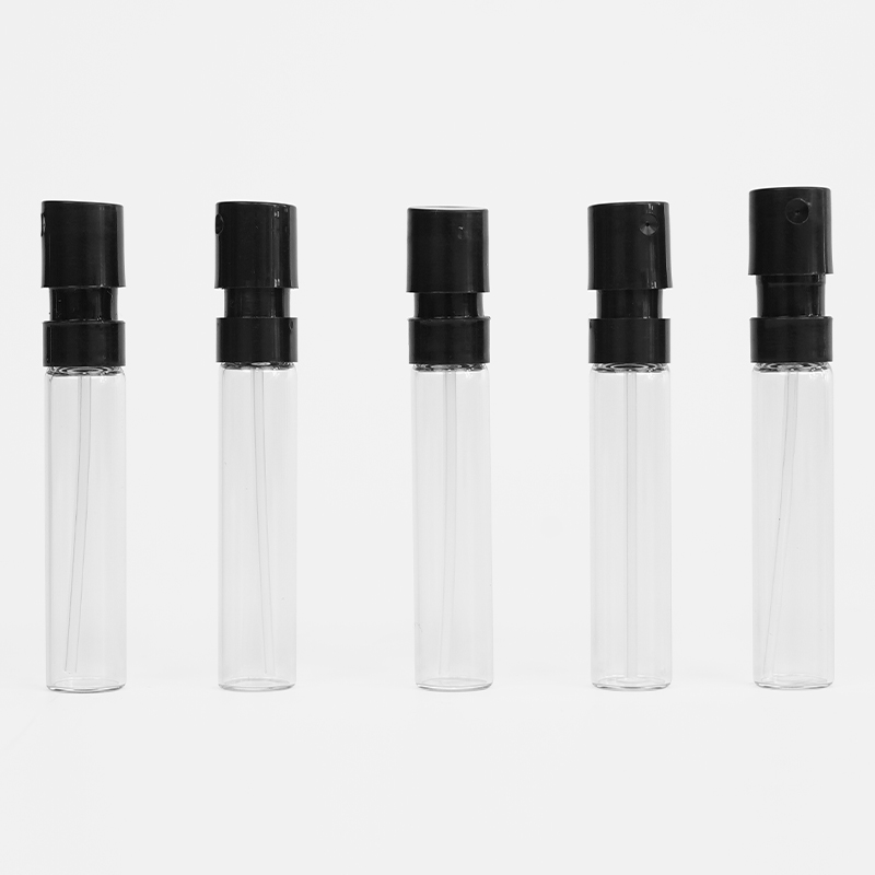 Mini botellas pulverizadoras de vidrio transparentes