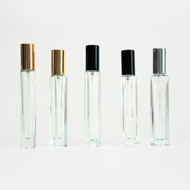 Mini botellas pulverizadoras de vidrio transparentes
