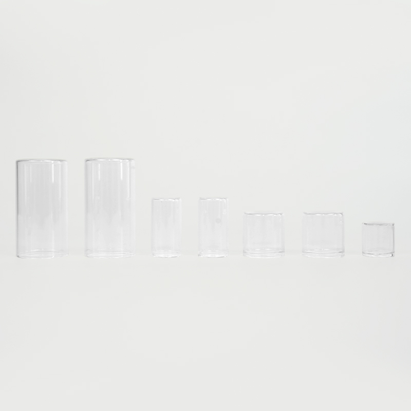 Vial tubular de vidrio transparente