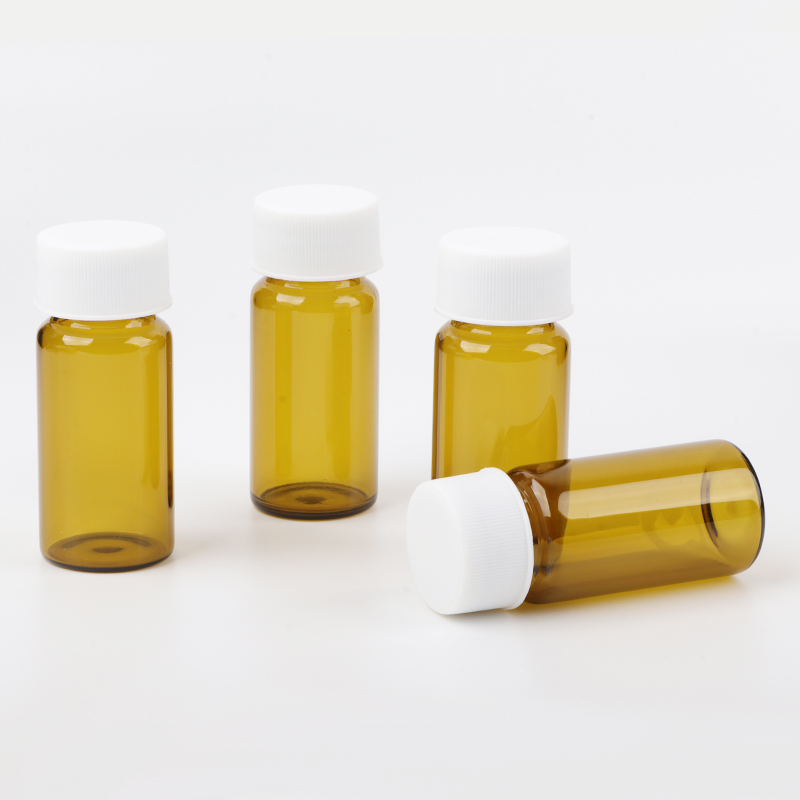 Vial tubular de vidrio ámbar