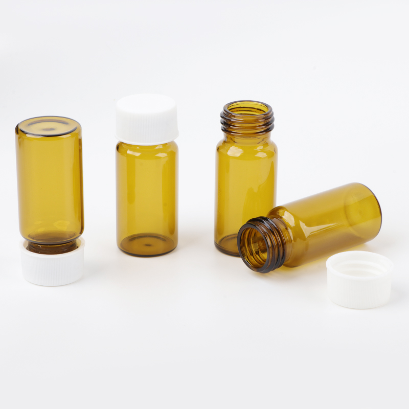 Vial tubular de vidrio ámbar