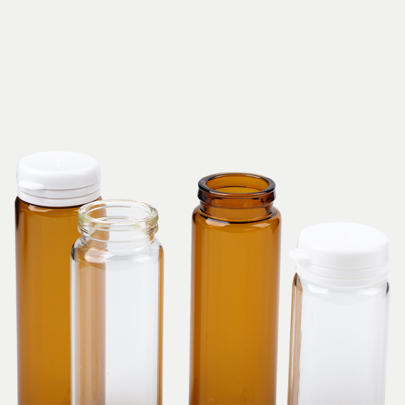 Vial tubular de vidrio ámbar