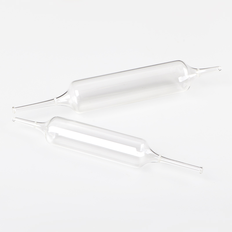 Ampolla de vidrio transparente con cuello curvo Ampolla de vidrio transparente con cuello curvo