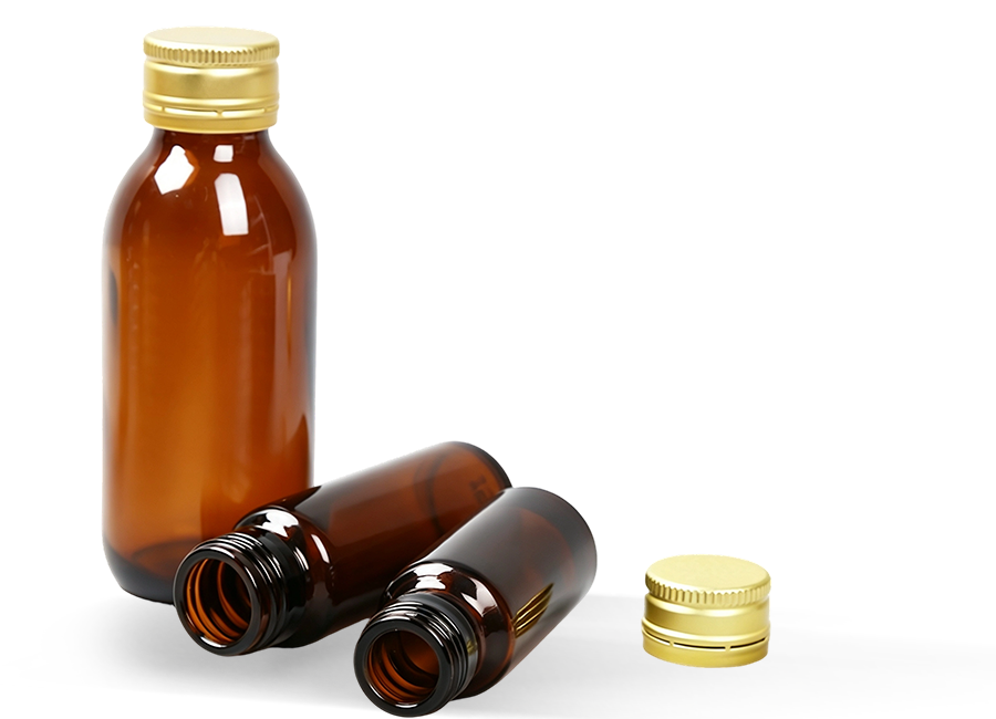 Botella de líquido oral con tapón de rosca